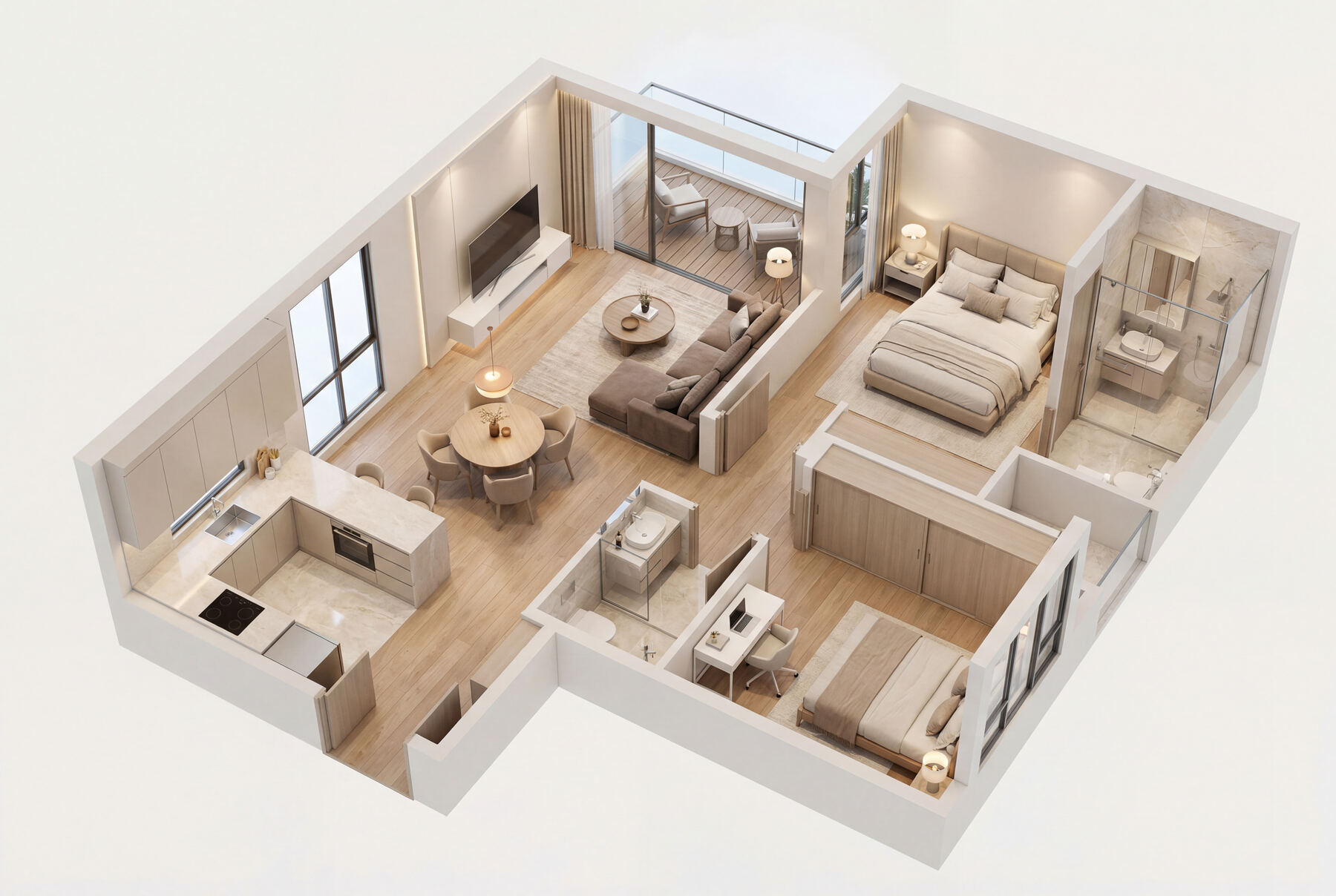 2 Bedroom floor plan